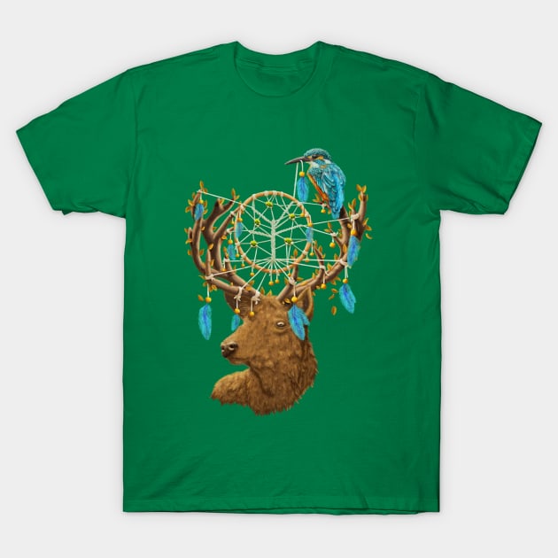 Dreamcatcher Deer T-Shirt by DVerissimo